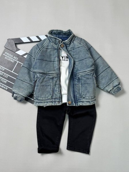 طقم جينز ولادي 3 قطع