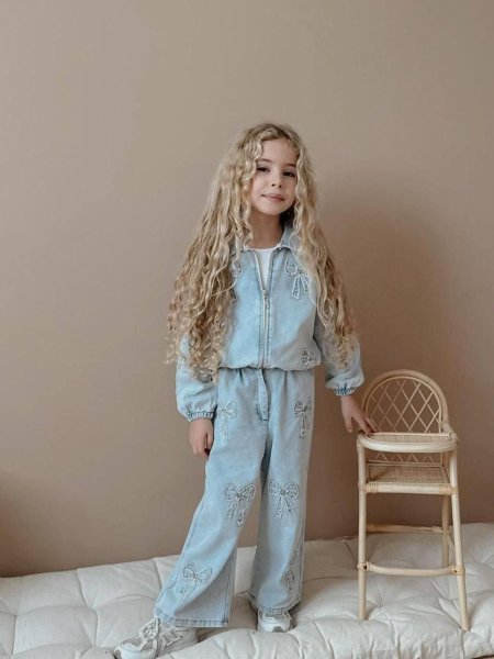 طقم بناتي جينز 3-10