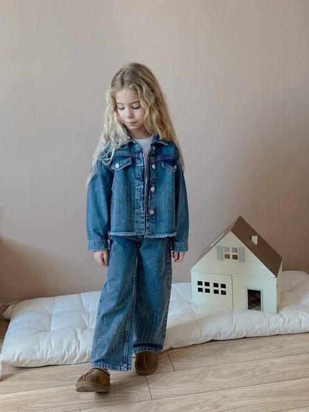 طقم بناتي جينز 3-10