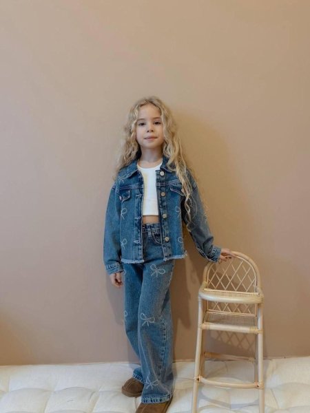 طقم بناتي جينز 3-10