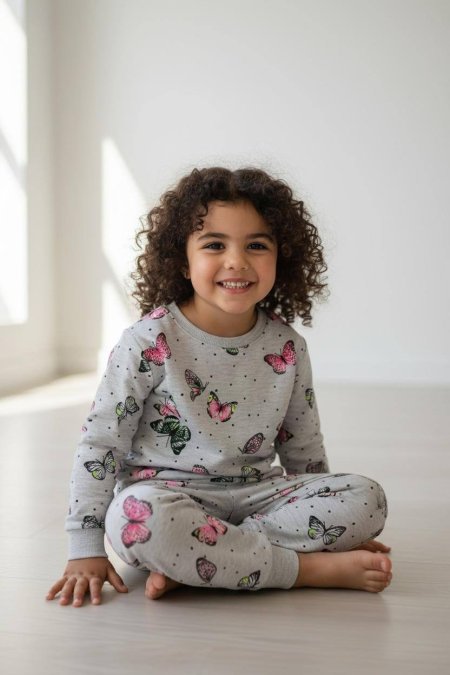 بجامة بناتي ربيعي فراشة