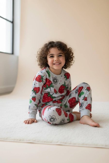 بجامة بناتي ربيعي فرولة